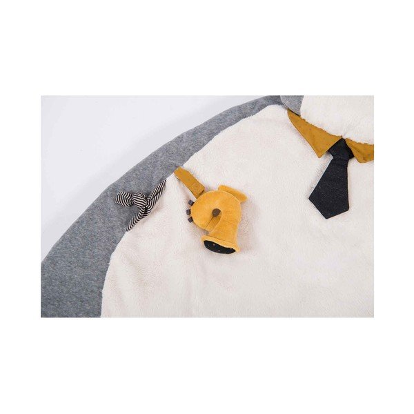 Tappeto da gioco per bambini grigio e crema Les Moustaches - Moulin Roty-image-2