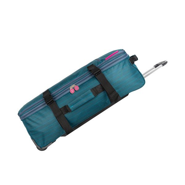 Borsa da viaggio su ruote verde petrolio Lulucastagnette Rallas, 91 l - LULUCASTAGNETTE-image-1
