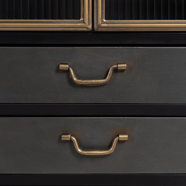 Vetrina in metallo nero 58x150 cm Brick - Ixia-image-4