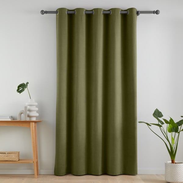 Tenda oscurante/termoisolante color kaki alla porta 117x213 cm Wilson – Catherine Lansfield-image-2