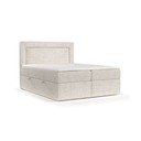 Letto boxspring crema con contenitore 200x200 cm Imagine - Maison de Rêve