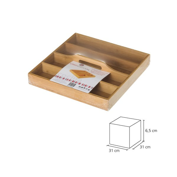 Organizzatore di posate in bambù , 31 x 31 cm - Casa Selección-image-4