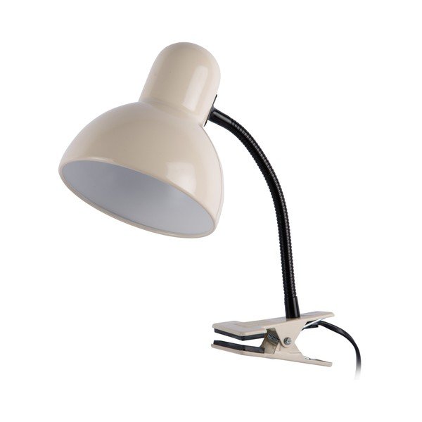 Lampada da tavolo beige in metallo (altezza totale 33,5 cm) New Retro – Leitmotiv