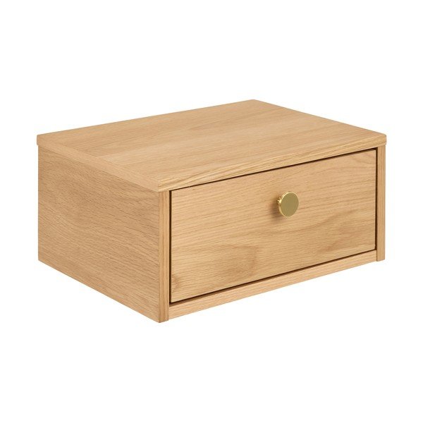 Comodino colore naturale chiaro con effetto rovere Monfort – Actona-image-2