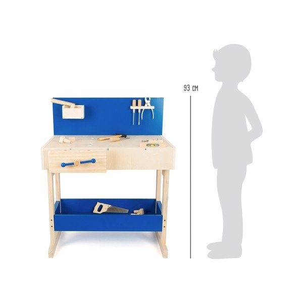 Set banco da lavoro in legno per bambini con attrezzi Banco da lavoro - Legler-image-1