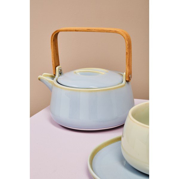 Teiera in porcellana blu 1 l Juna - Premier Housewares-image-1