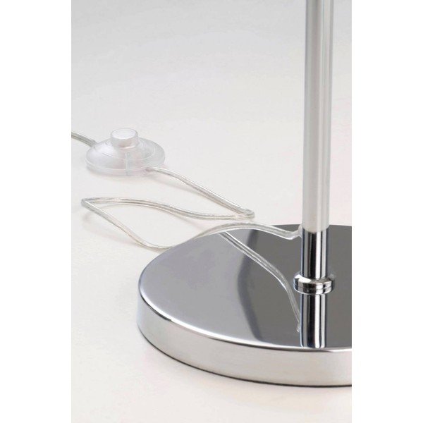 Lampada da terra bianca/color argento lucido in tessuto (altezza totale 165 cm) Celie – Jotex-image-4