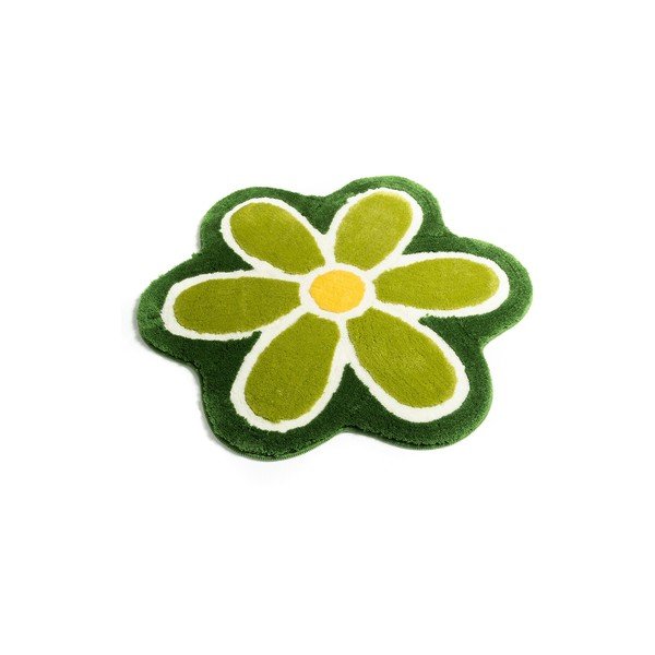 Tappetino per il bagno verde ø 90 cm Flower – Foutastic