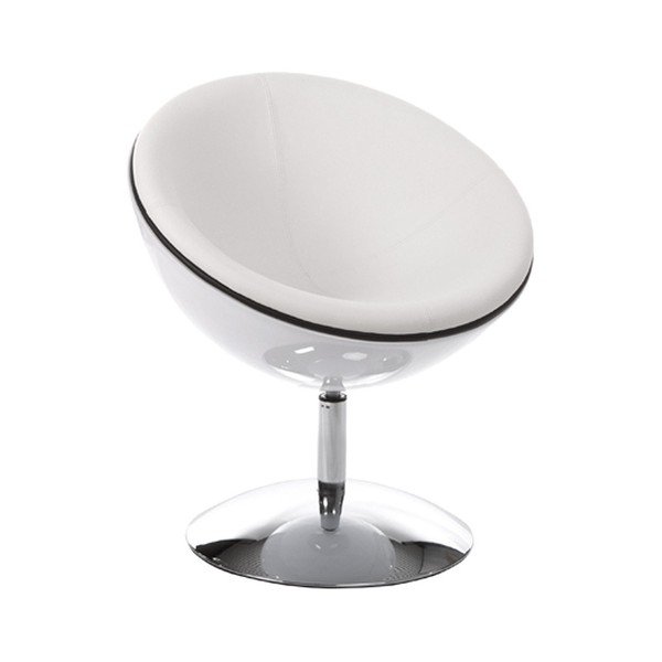 Poltrona girevole bianca Sphere - Kokoon