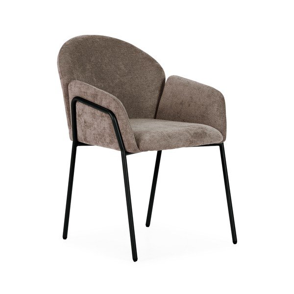 Set di sedie da pranzo color pesca in imbottito 2 pz Aslin – MOME