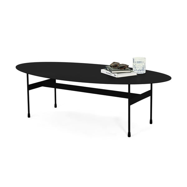 Tavolino da salotto nero in metallo 39x120 cm Mira – Spinder Design-image-1