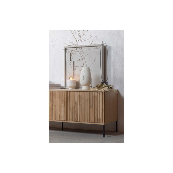 Mobile TV di colore naturale con effetto rovere 150x56x44 cm Gravure – WOOOD-image-4