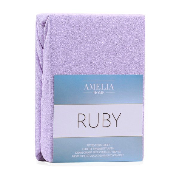 Lenzuolo con angoli viola chiaro ad alto contenuto di cotone , 100/120 x 200 cm Ruby - AmeliaHome-image-1