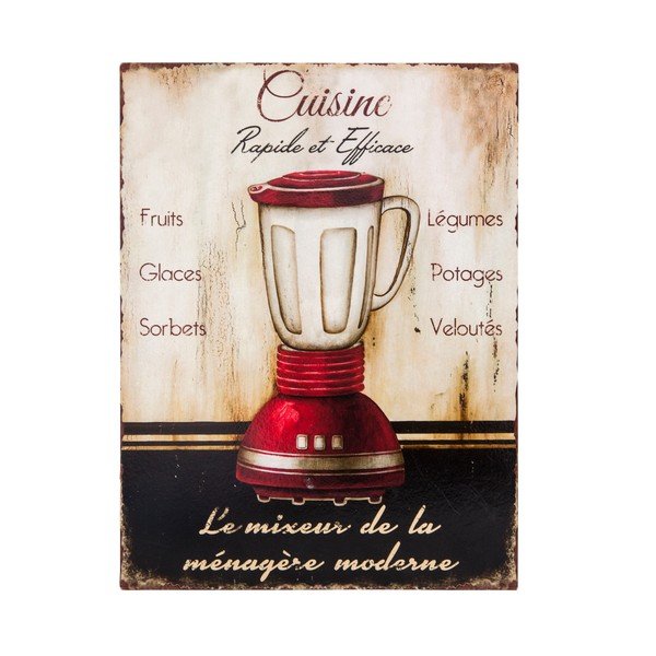 Cartello in lamiera Mixeur, 25 x 33 cm - Antic Line