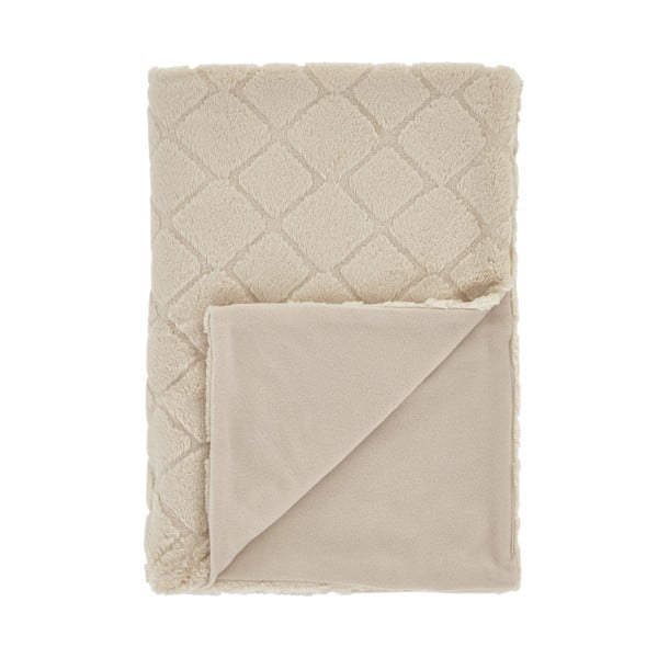 Coperta beige in micropile 130x170 cm Cosy Diamond – Catherine Lansfield