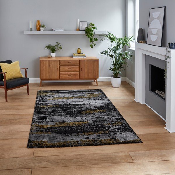 Tappeto nero/oro 230x160 cm Craft - Think Rugs-image-2