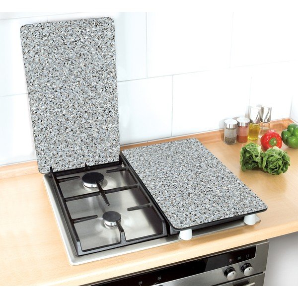 Set di 2 coperchi in vetro per fornello Granite, 52 x 30 cm Universal - Wenko-image-3
