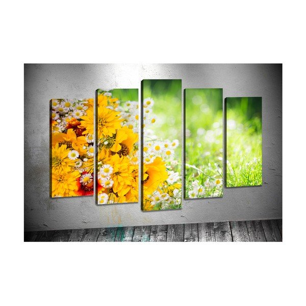 Set di 5 dipinti Daisy - Tablo Center