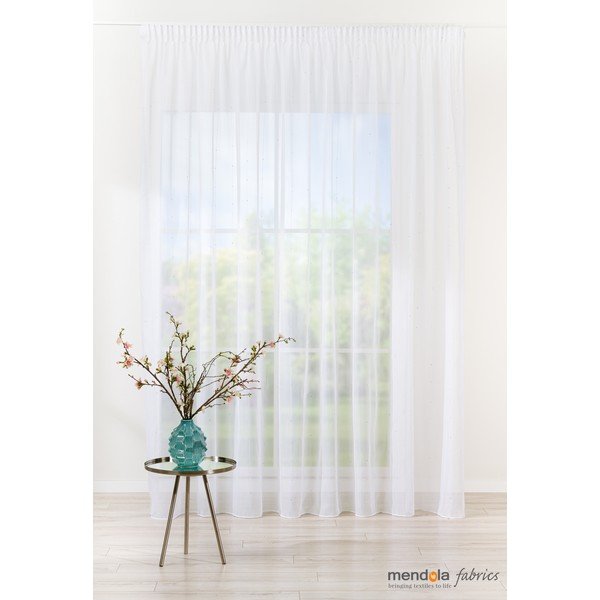 Tenda bianca 140x260 cm Michelle - Mendola Fabrics-image-1