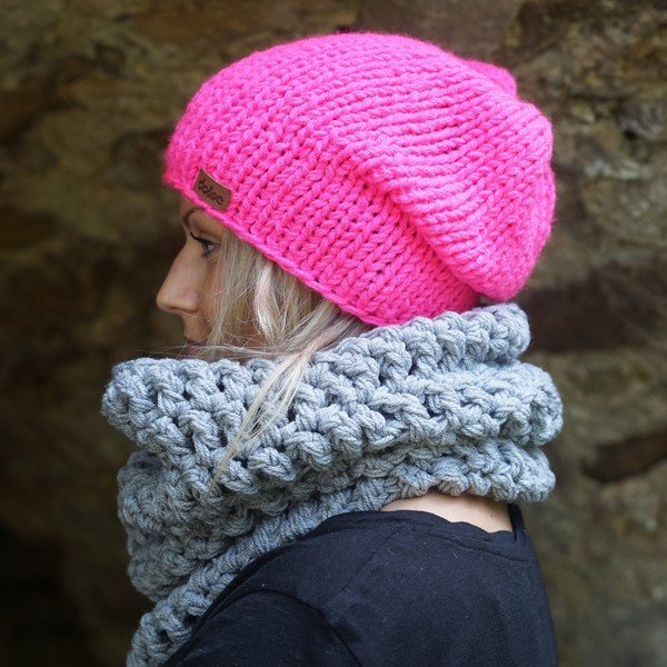 Cappello lavorato a mano Beanie rosa - DOKE-image-3