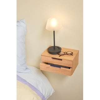Comodino sospeso con ripiani in legno di quercia in colore naturale AtHand - Hübsch