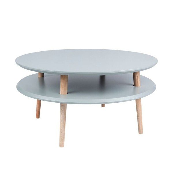 Tavolino grigio scuro UFO, ⌀ 70 cm - Ragaba