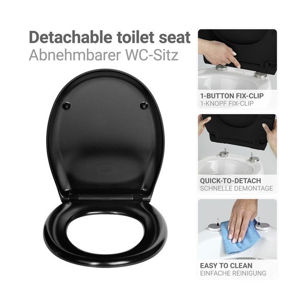Sedile WC con chiusura Easy-Close (automatica) 37 x 44,5 cm Rieti – Wenko-image-4