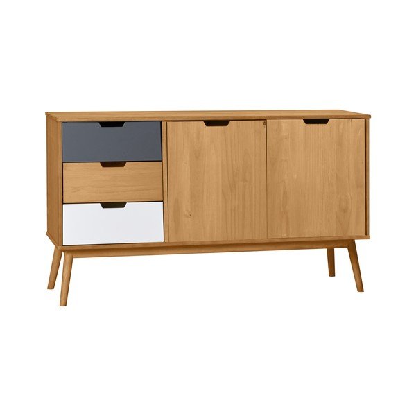 Cassettiera in legno di pino massiccio Cusco - Marckeric-image-1