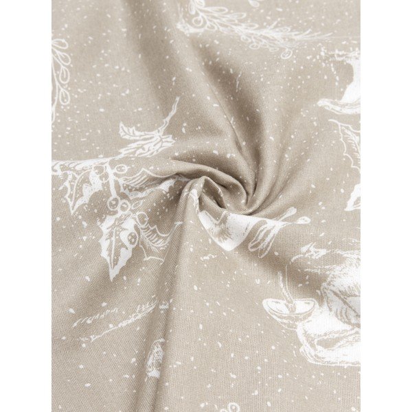 Biancheria da letto in flanella beige per letto singolo , 135 x 200 cm Animal Toile - Westwing Collection-image-1