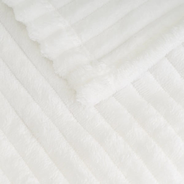 Coperta bianca in micropile 130x160 cm Fur Velvet – Casa Selección-image-1