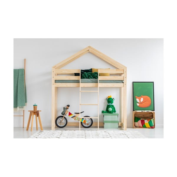 Domečková palanda z borovicového dřeva Adeko Mila DMPA, 90 x 190 cm-image-1