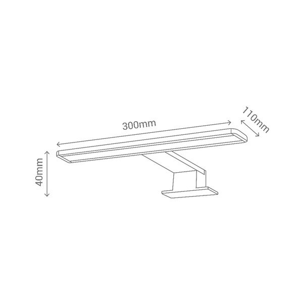 Lampada da parete in argento con luce LED Curve - SULION-image-2