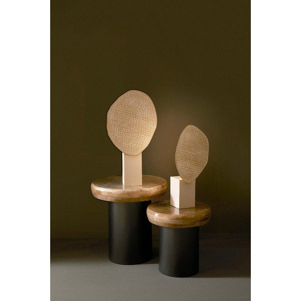 Lampada da tavolo beige in metallo con paralume in metallo (altezza totale 57 cm) Neev – Bizzotto-image-1