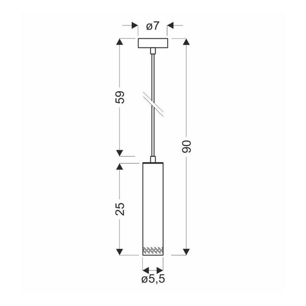 Lampada a sospensione nera con paralume in legno ø 7 cm Tubo - Candellux Lighting-image-2