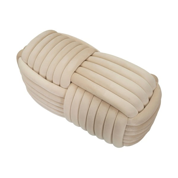 Panchina in velluto crema Softy - Mauro Ferretti-image-3