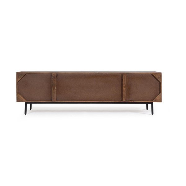 Mobile TV di colore naturale in mango massiccio 170x50x40 cm Tadita – Bizzotto-image-4