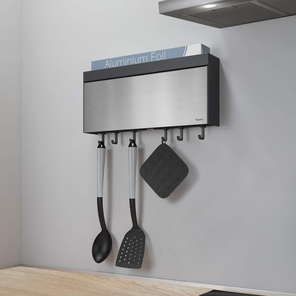 Porta rotolo e pellicole da appendere per cucina Tango Inox - Metaltex-image-3