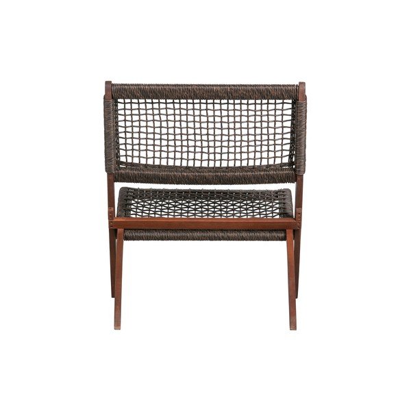 Poltrona pieghevole da giardino marrone scuro in legno di rombo Lois - WOOOD-image-4