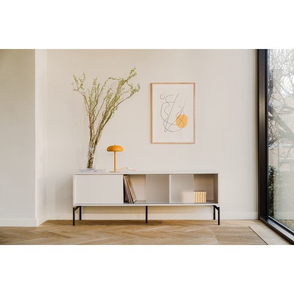 Mobile TV greige 160x60x42 cm Met – noo.ma-image-1