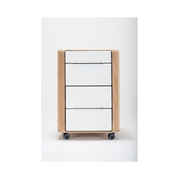 Zásuvkový díl s konstrukcí z masivního dubového dřeva Gazzda Ena