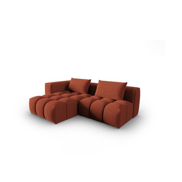 Divano angolare color terracotta (con penisola a sinistra/con chaise lounge) Verona – Cosmopolitan Design