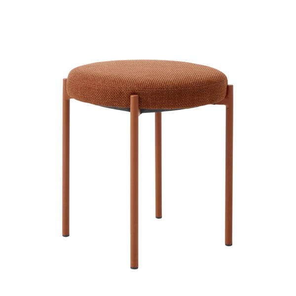 Sgabello color terracotta in metallo impilabile Pelican – Unique Furniture