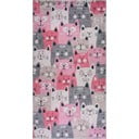 Tappeto rosa e grigio per bambini 160x230 cm Silly Cats - Vitaus