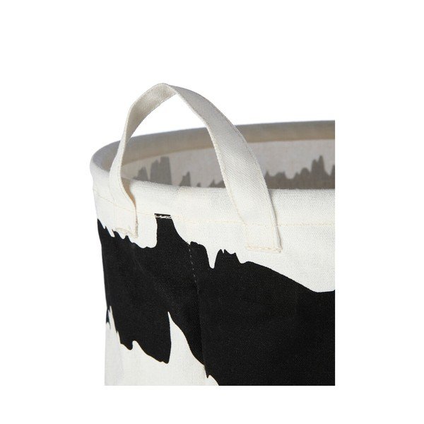 Cesta per il bucato bianca e nera in tessuto Harga – Premier Housewares-image-3