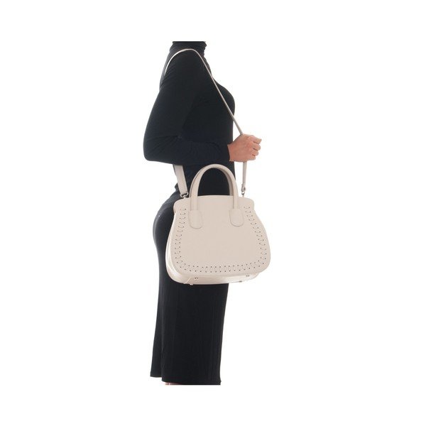 Béžová kožená kabelka Roberta M Fin-image-3