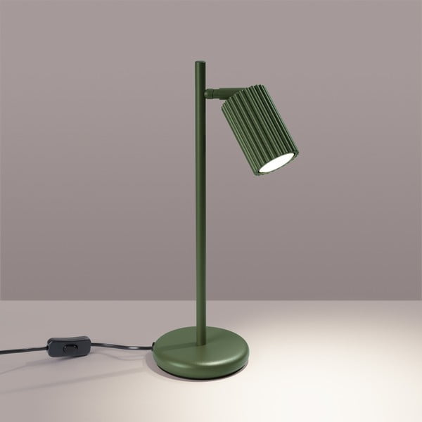 Lampada da tavolo verde (altezza totale 43 cm) Gleam – Sollux-image-2