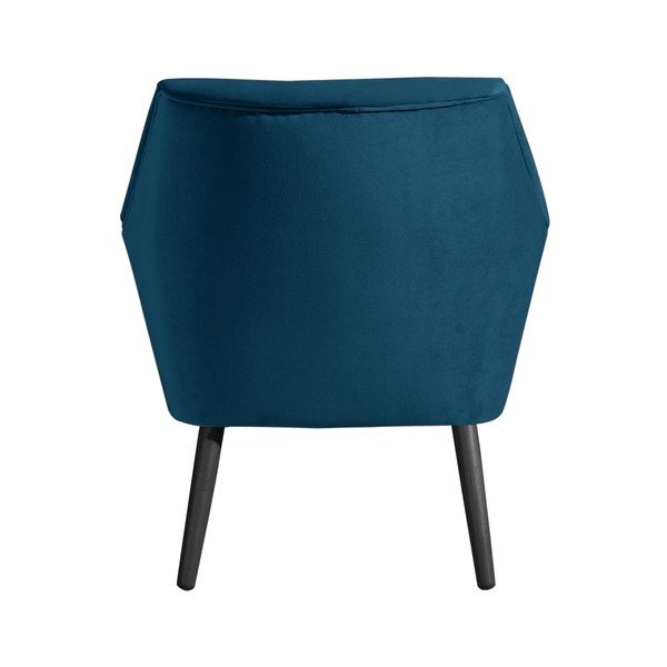 Poltrona in velluto blu con gambe nere Alegro - Max Winzer-image-4