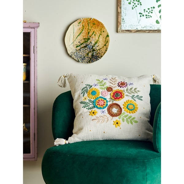 Cuscino decorativo in cotone 50x50 cm Pico - Bloomingville-image-1