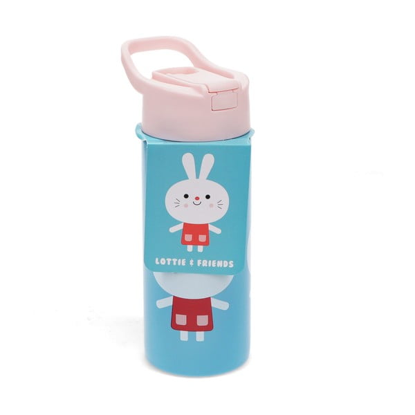 Bottiglia per bambini azzurra in acciaio inox 500 ml Lottie & Friends – Rex London-image-4