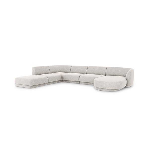 Divano angolare grigio chiaro (angolo sinistro) Miley - Micadoni Home-image-3